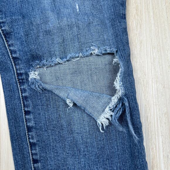 Torrid Mid Rise Skinny Vintage Stretch Distressed Casual Denim Jeans Women's 10R - Picture 6 of 16